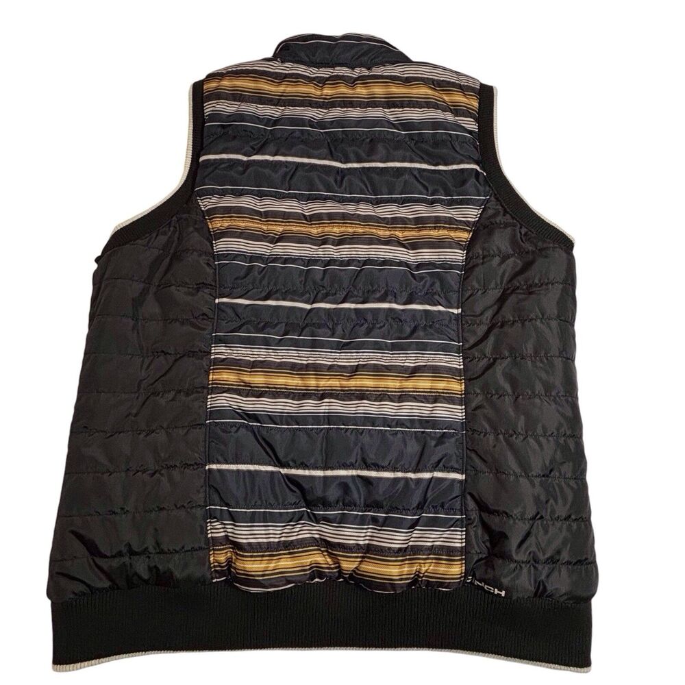 Cinch Reversible Quilted Full Zip Vest Women's XXL Black Tan Striped Cowgirl - Picture 7 of 11